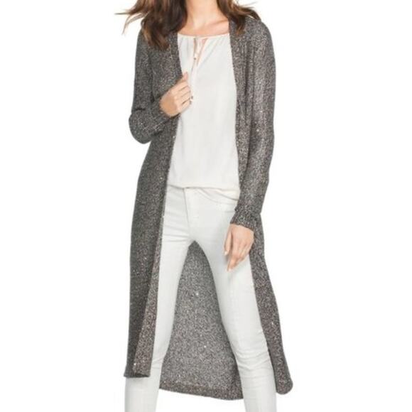 WHBM Metallic Shimmer Duster Sweater Size Small - Picture 1 of 13